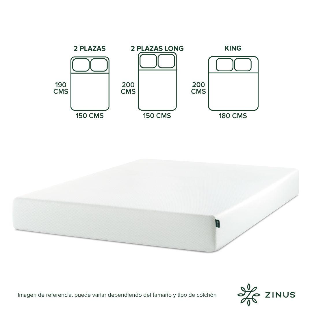 Colchón Zinus 1.5 Plazas Long  105x200x25cm Espuma Alivia Pr-3