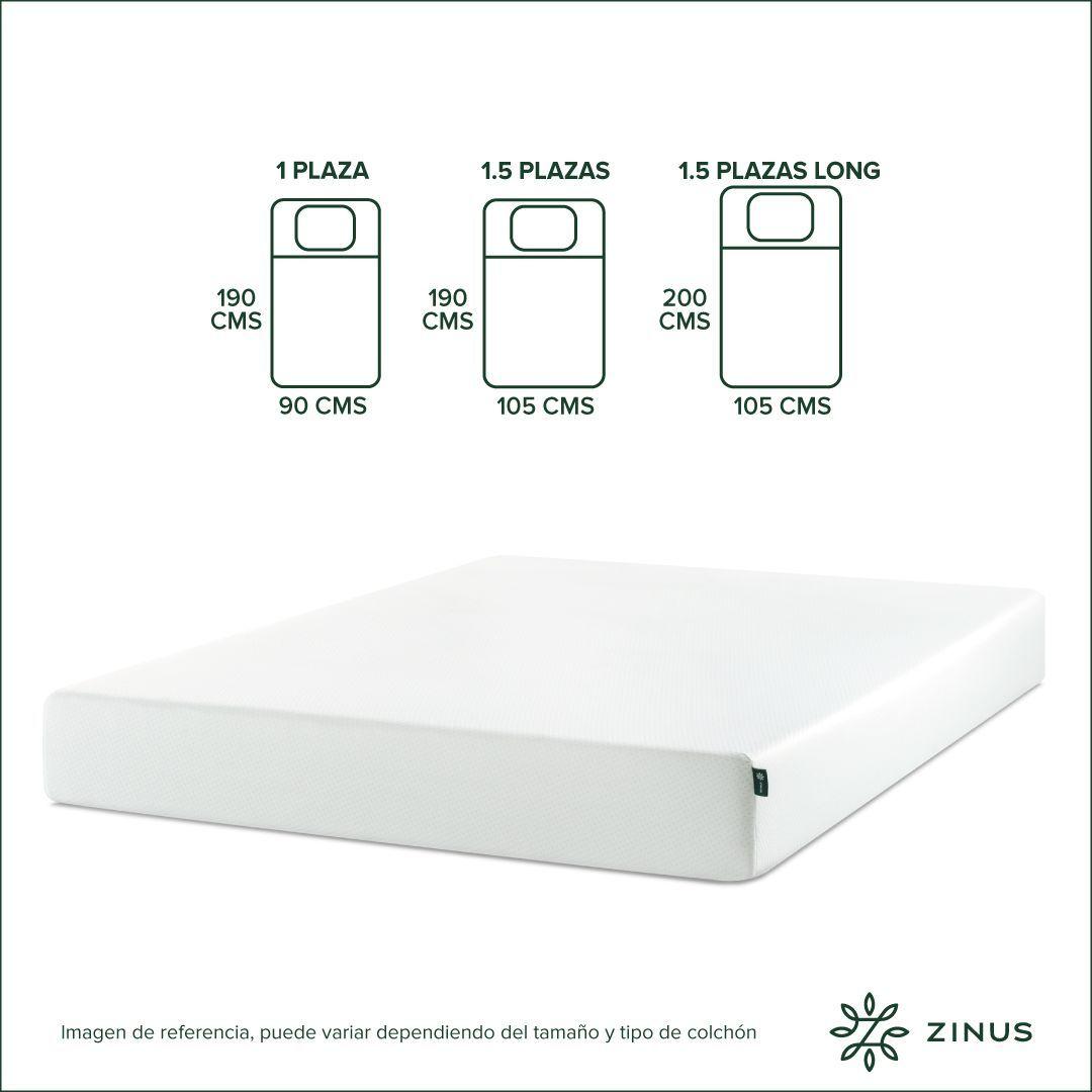Colchón Zinus 2 Plazas 150x190x25cm Espuma Alivia Presión-2