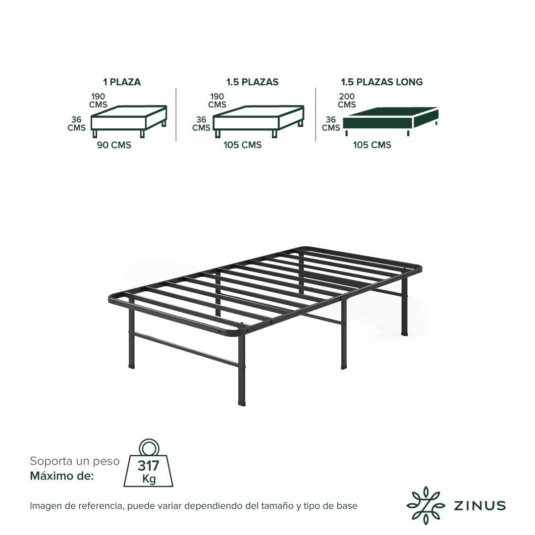 Base de Cama  Zinus  1.5 Plazas Long 105x200x30cm Rumi-2