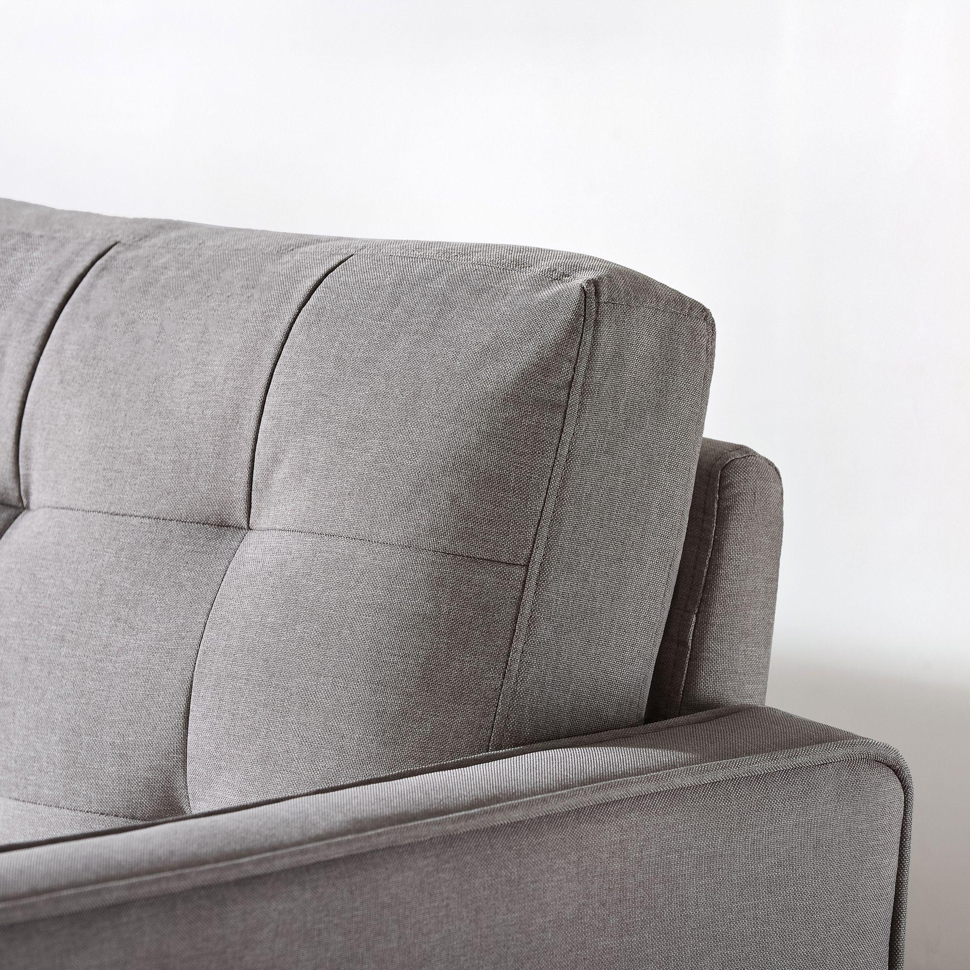 Sofá Zinus Benton Mid-Century  Gris Piedra  135cm-5