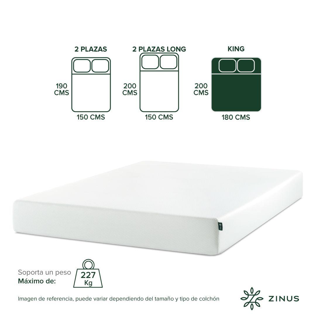 Colchón Zinus King 180x200x25cm Espuma Alivia Presión-3