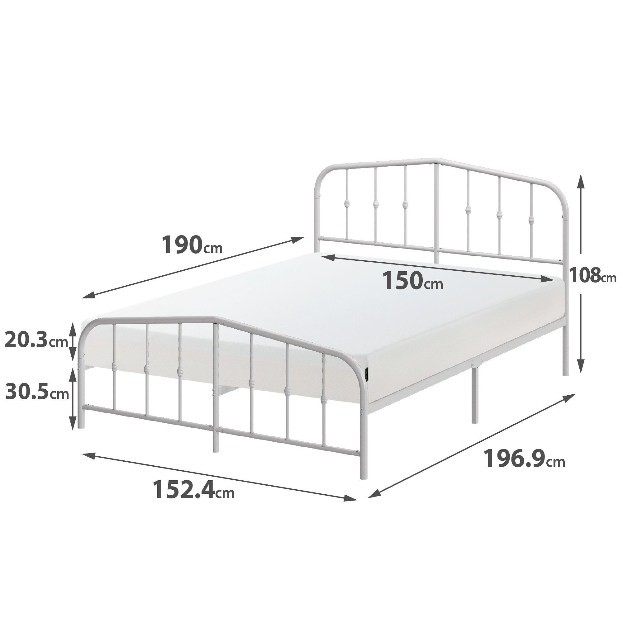Cama Heidi Zinus Colchon Espuma 20cms 2 Plazas-1