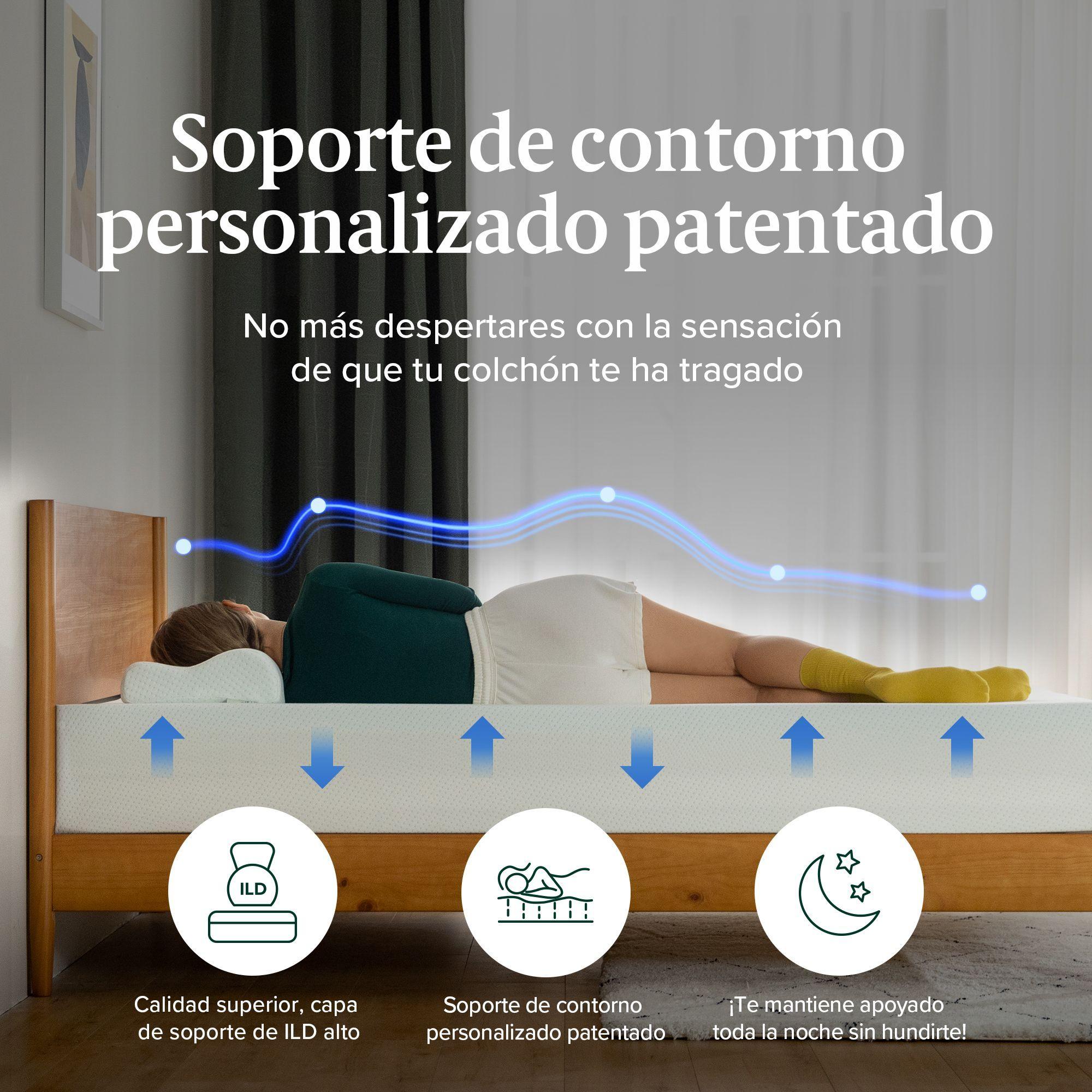 Cama Keenan Colchón Espuma 1.5 Plazas Long 25cms-5