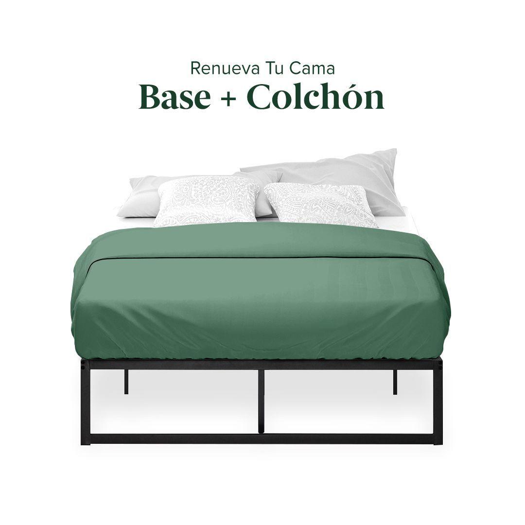 Cama Abel Zinus Colchón Espuma 2 Plazas Long 25cms-1