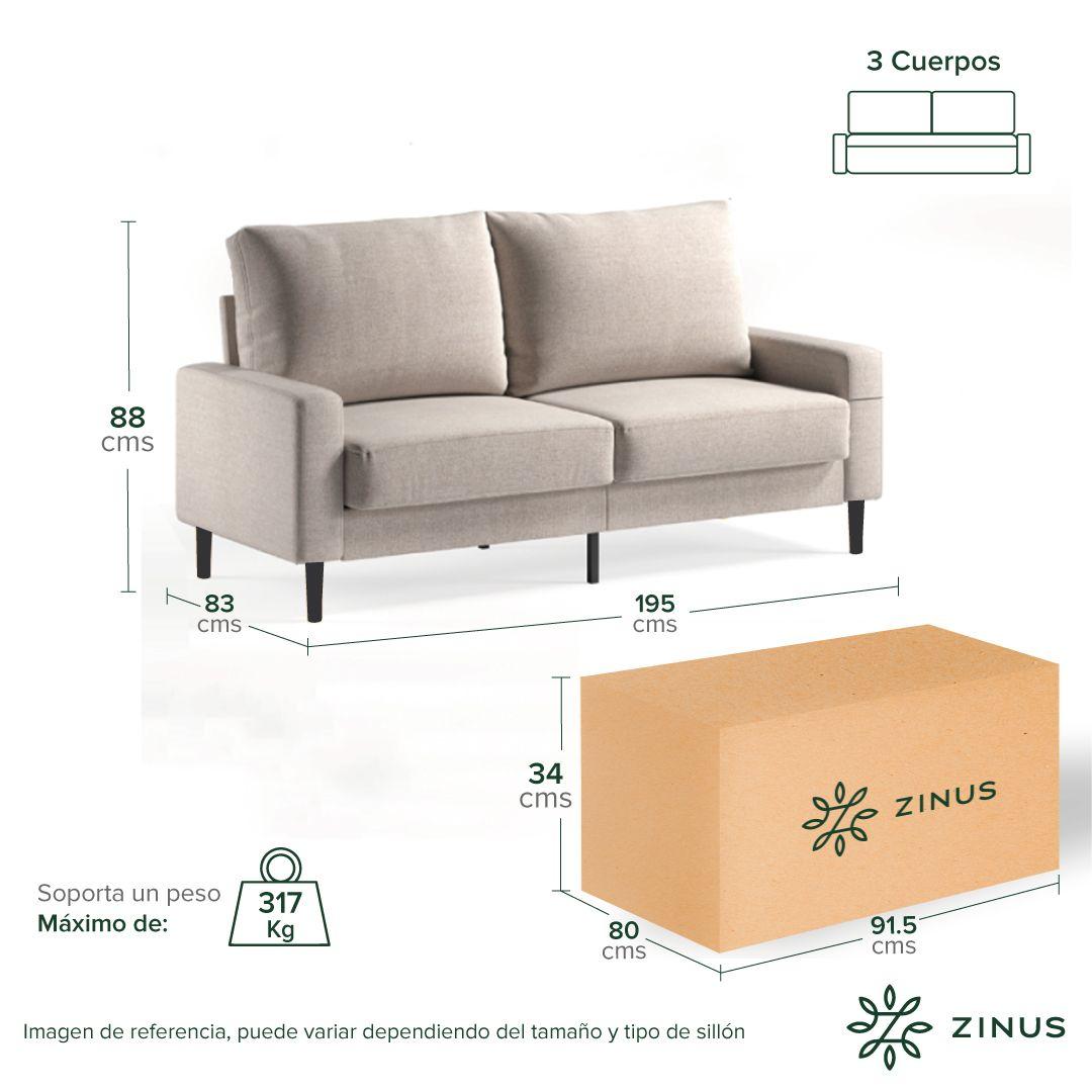 Sofá Colton Zinus 3 cuerpos beige-2
