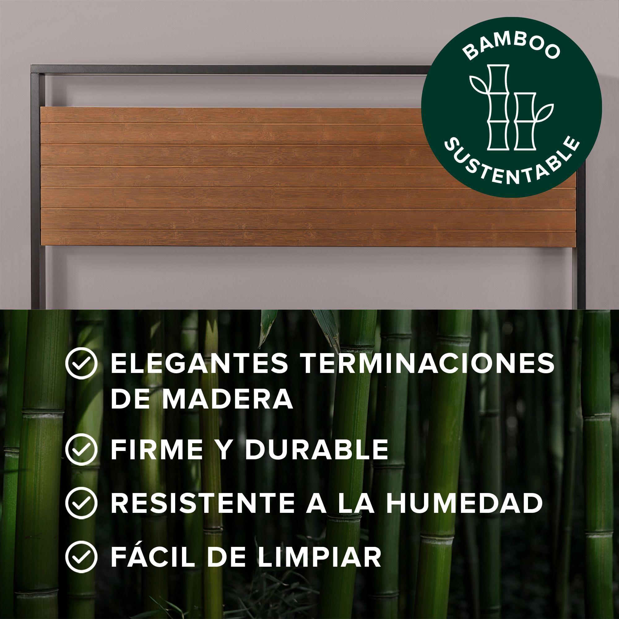 Base de cama SUZANNE con respaldo Zinus 1 plaza 90x190x18cm-2