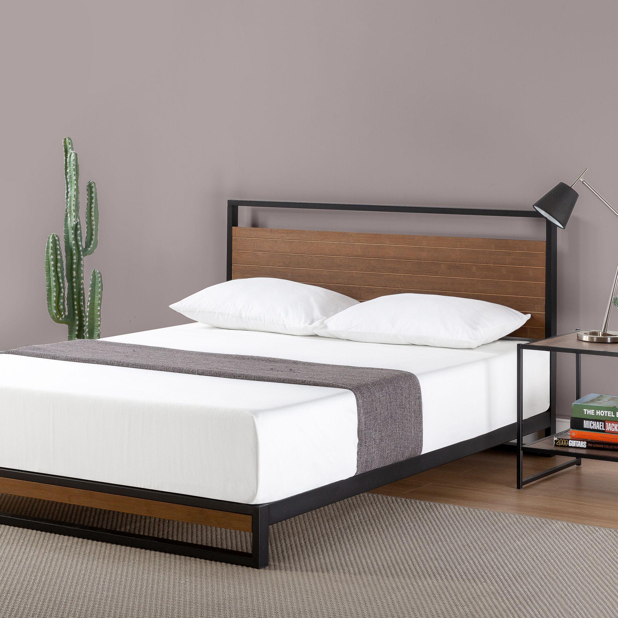Base de cama SUZANNE con respaldo Zinus 1 plaza 90x190x18cm-3