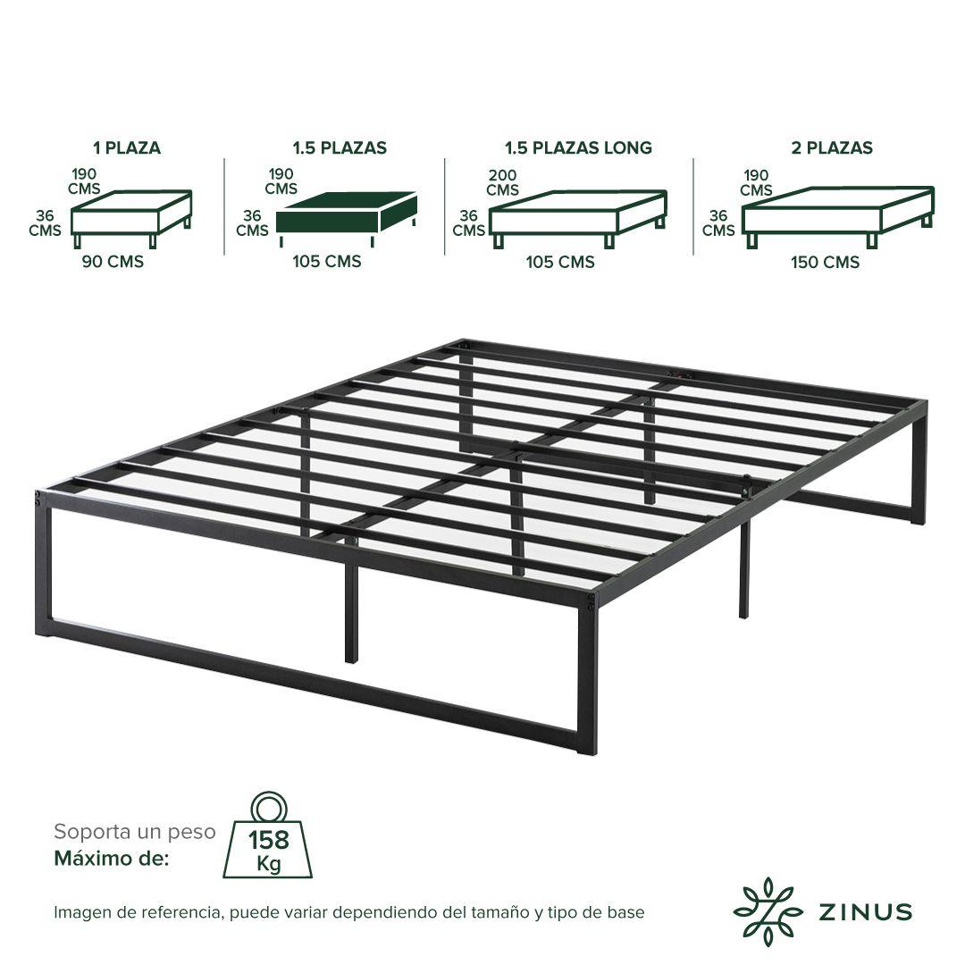 Base de cama ABEL Zinus 1.5 plazas 105x190x36cm-2