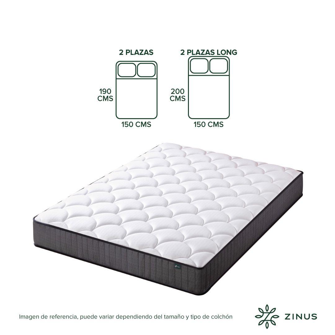 Colchón Zinus 1.5 Plazas Long 105x200x20cm Espuma y Resortes-3