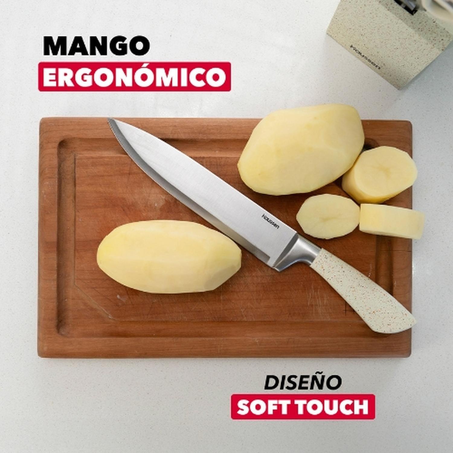 Taco Cuchillos Acero Con Tijera y Pelador Infini Set 8 Pcs-4