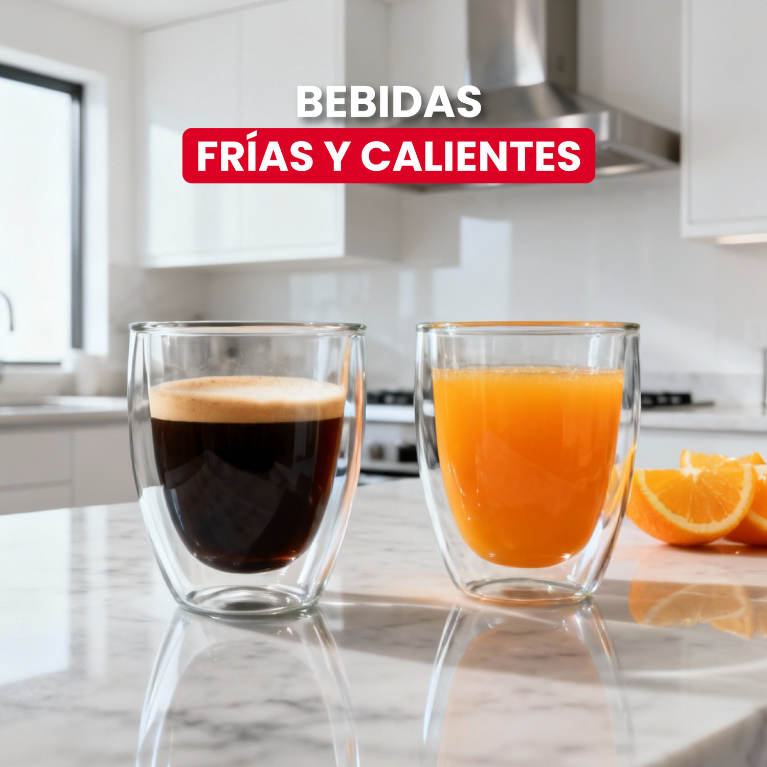 Set 2 Vasos Taza Doble Pared Café Capuchino 350ml Haussen-2