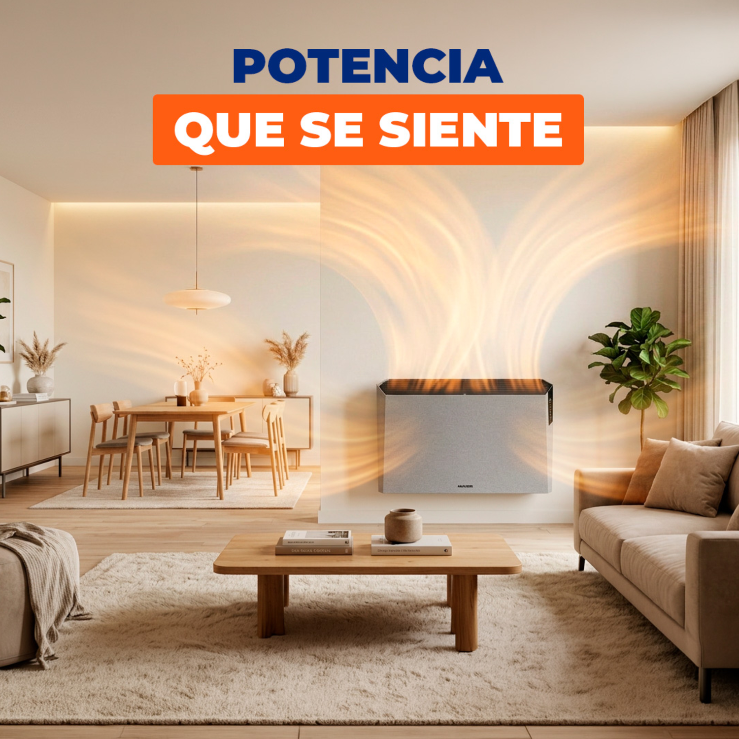 Calefactor Convector Eléctrico Wifi 2000W Textil Maier RH200-6