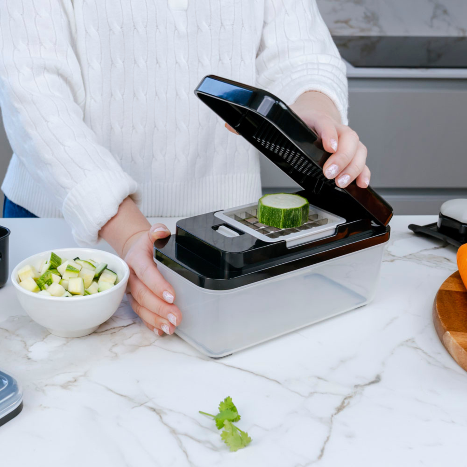 Rallador Picador Cortador Frutas Verduras Multiuso QuickChop Pro-2