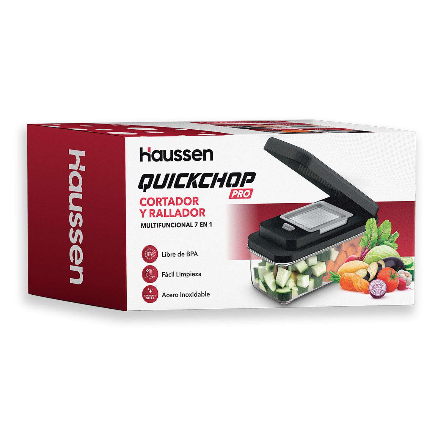 Rallador Picador Cortador Frutas Verduras Multiuso QuickChop Pro-9