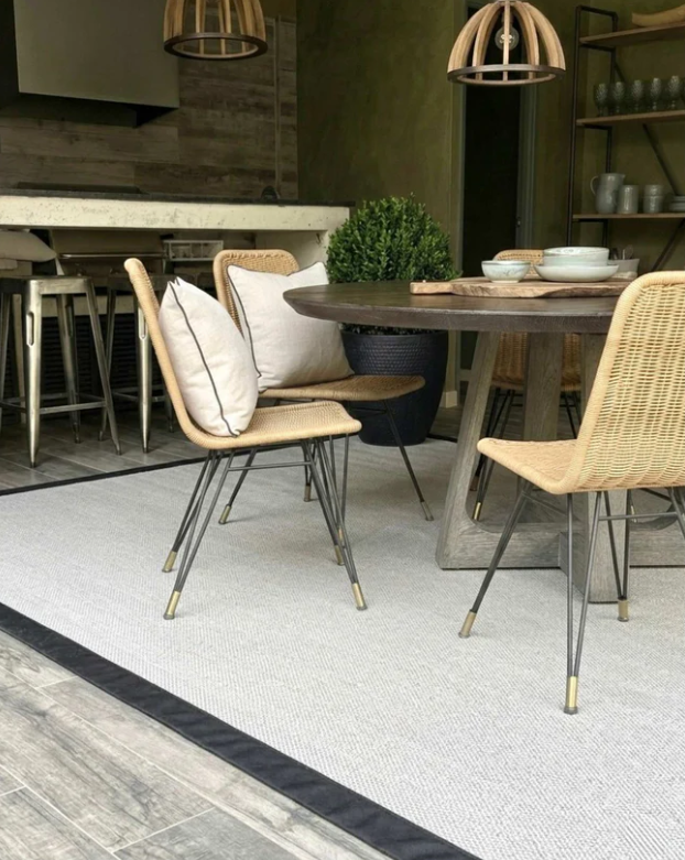 Alfombra Vinìlica Lavable Bahamas borde negro 200x300-0