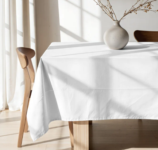 Mantel Antimanchas Resinado Liso Blanco 155x250-2