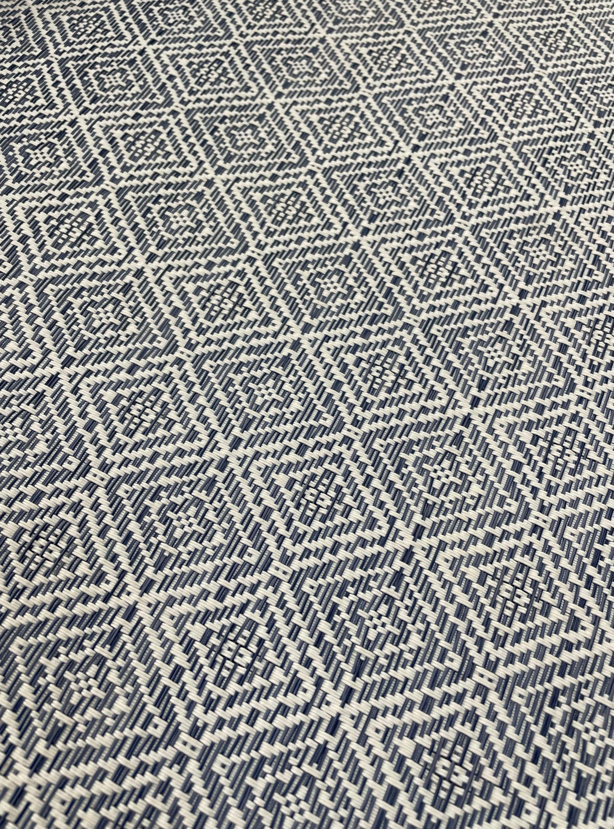Alfombra Tejida Niza Borde Azul (2,0 x 1,4 mts)-2