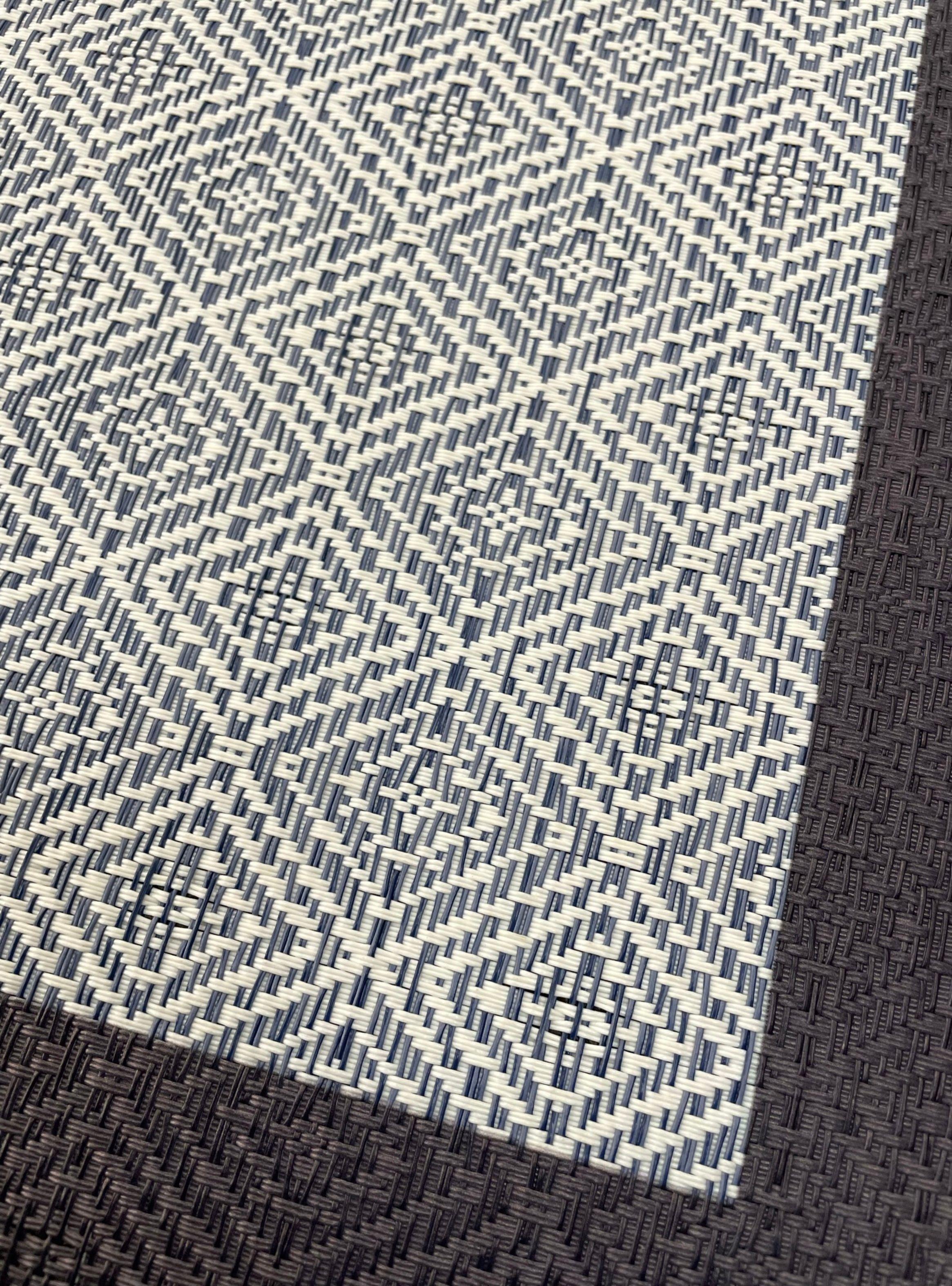 Alfombra Tejida Niza Borde Azul (2,0 x 1,4 mts)-3