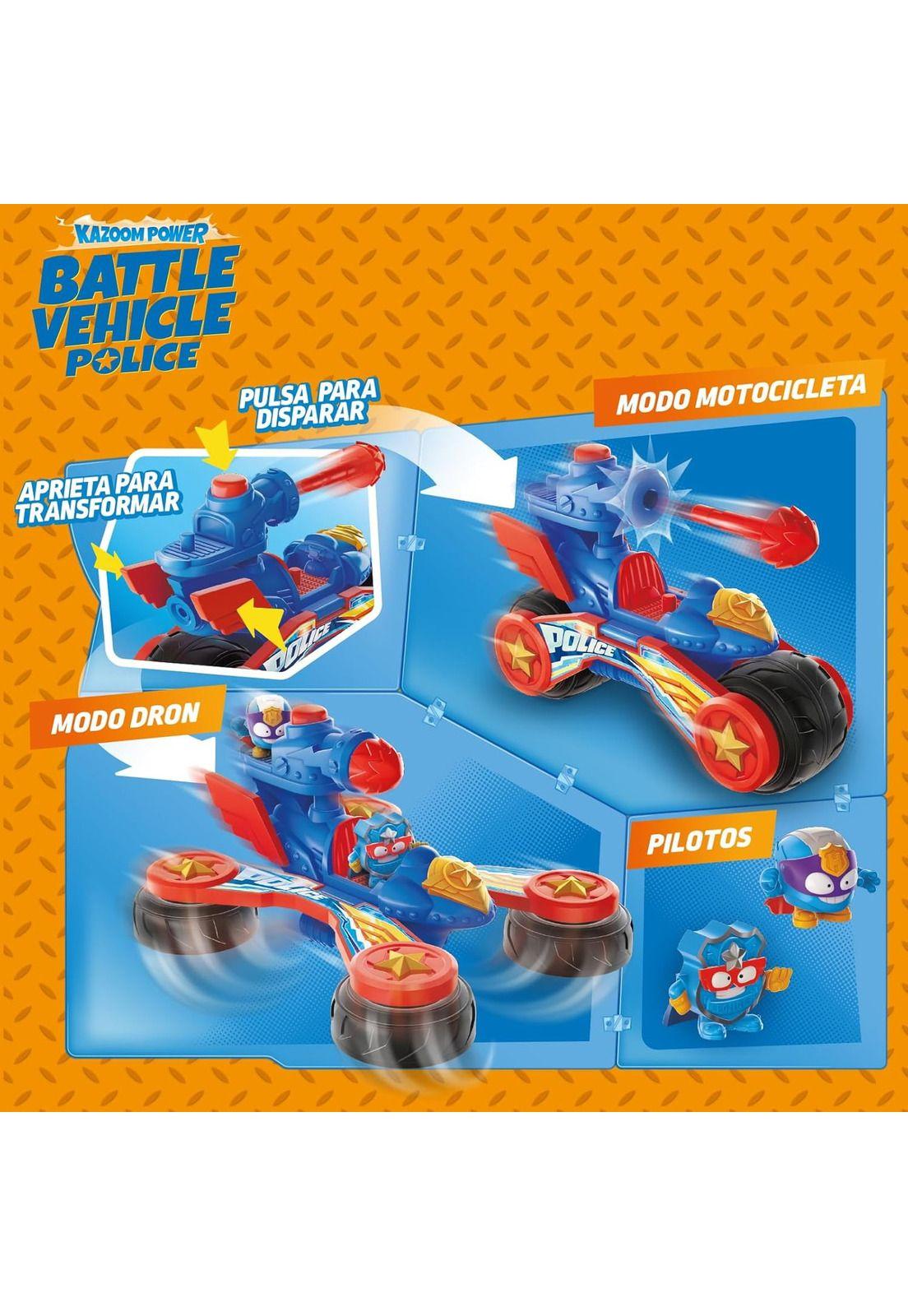 Superzings Vehiculo De Combate Policia Kazoom Power-9