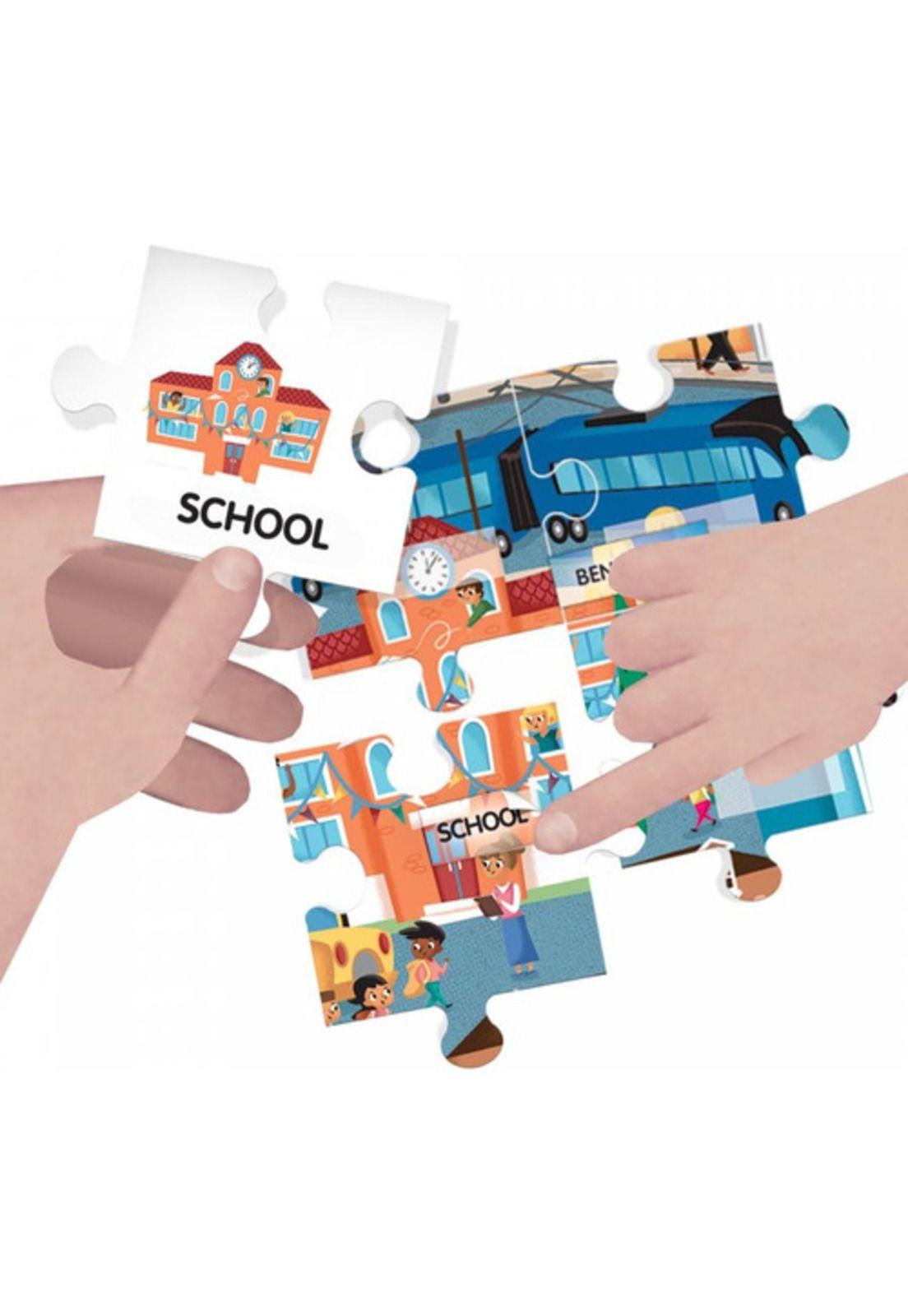 Headu Puzzle 108 Piezas Easy English, 100 Palabras La Ciudad-2