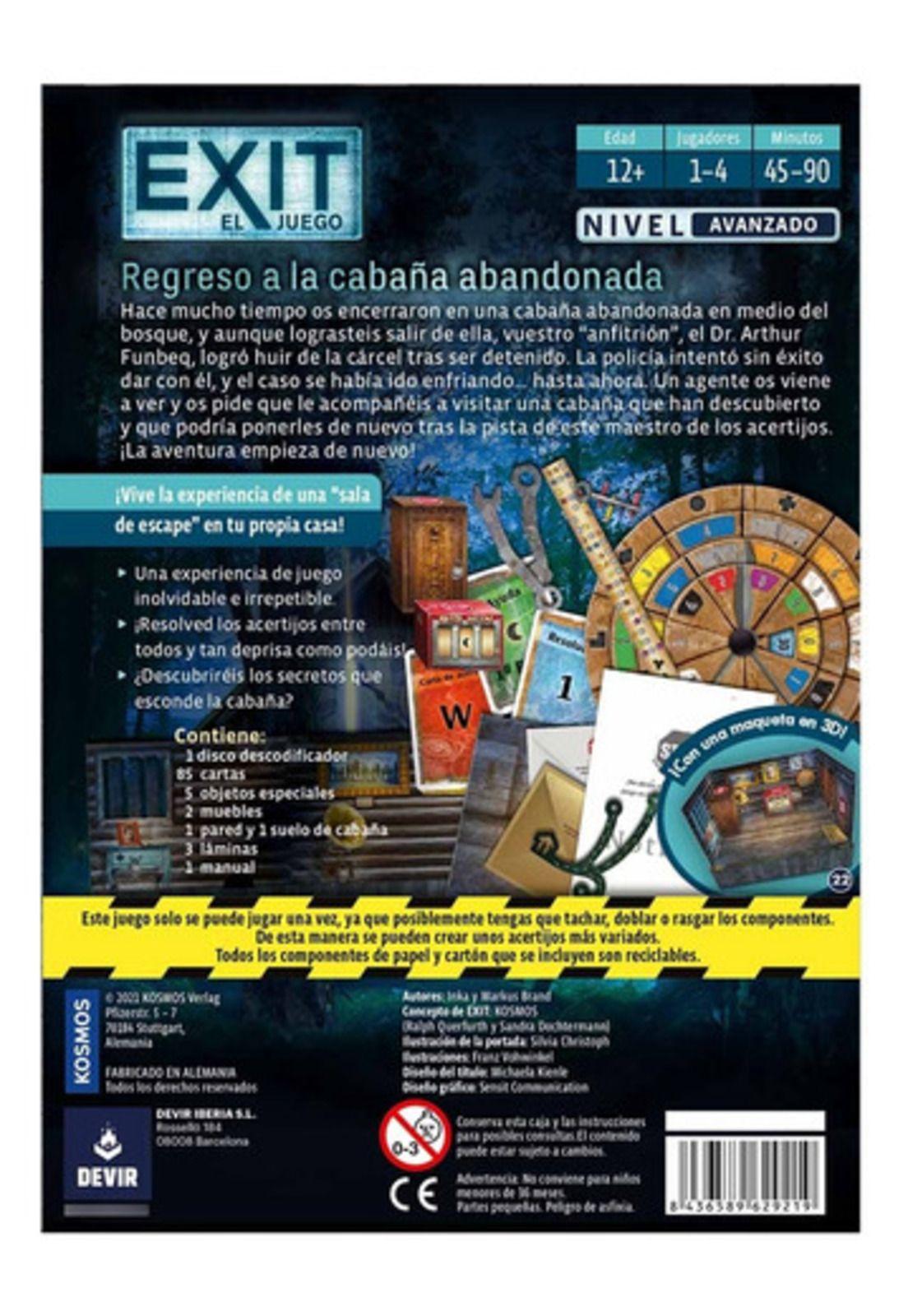 Juego Exit Regreso Cabaña Abandonada Devir-2