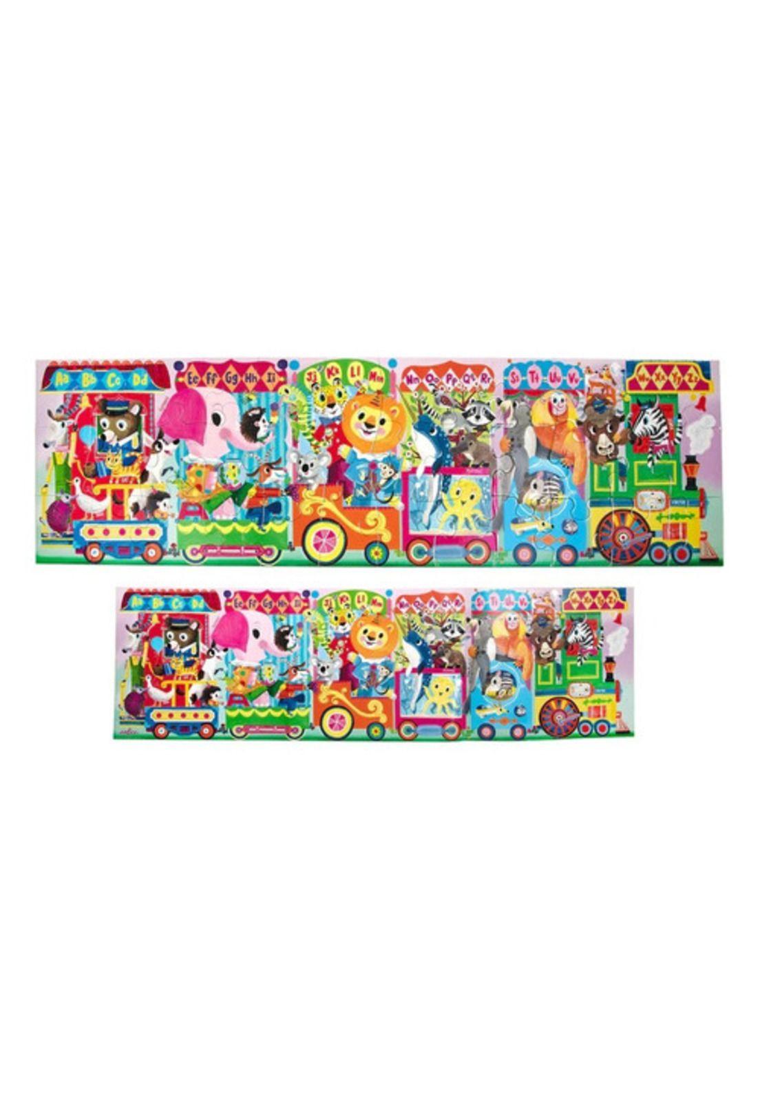 Eeboo Puzzle 36 Piezas Extra Largo, Tren Del Alfabeto-2