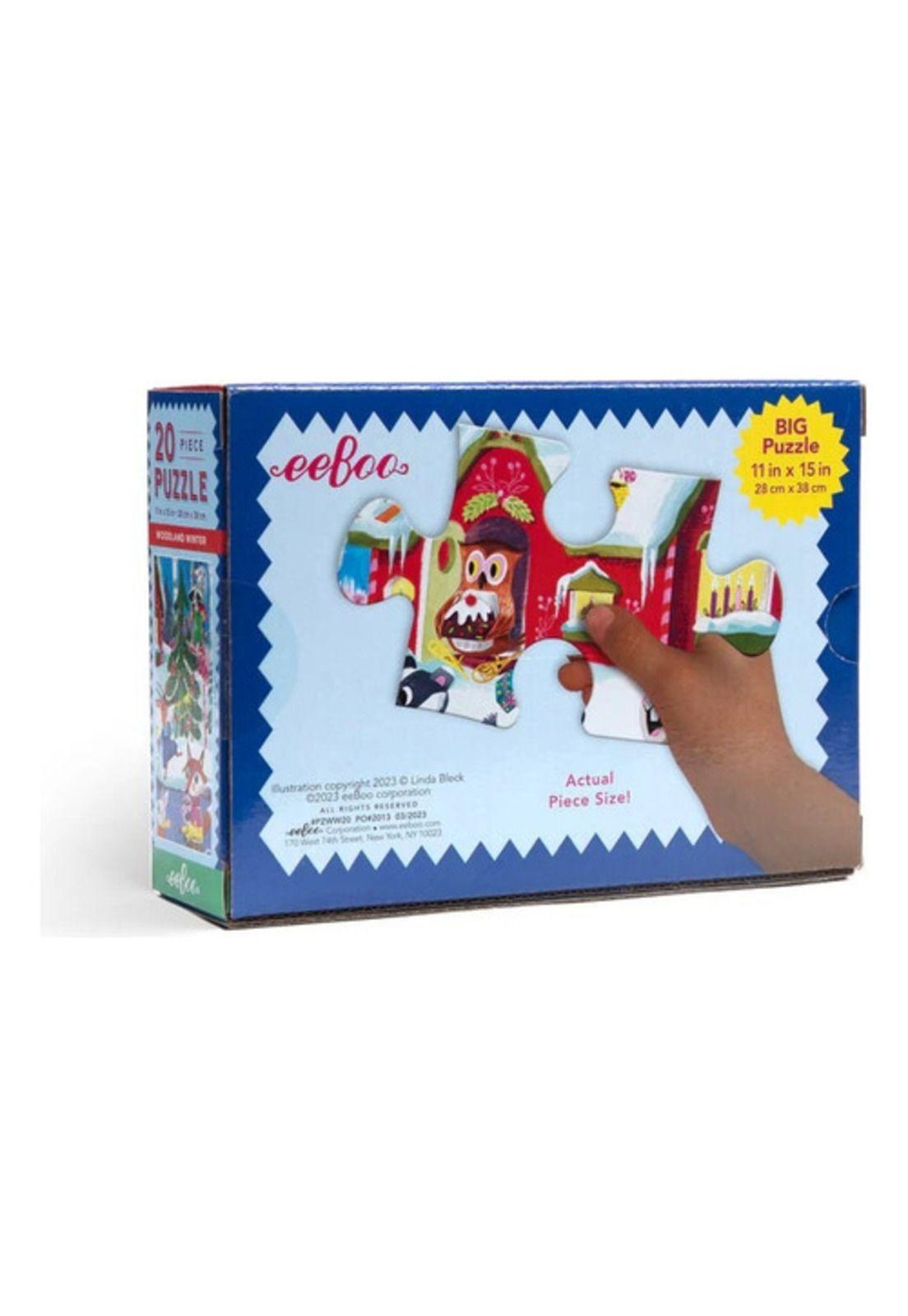 Eeboo Puzzle 20 Piezas Invierno En El Bosque-2