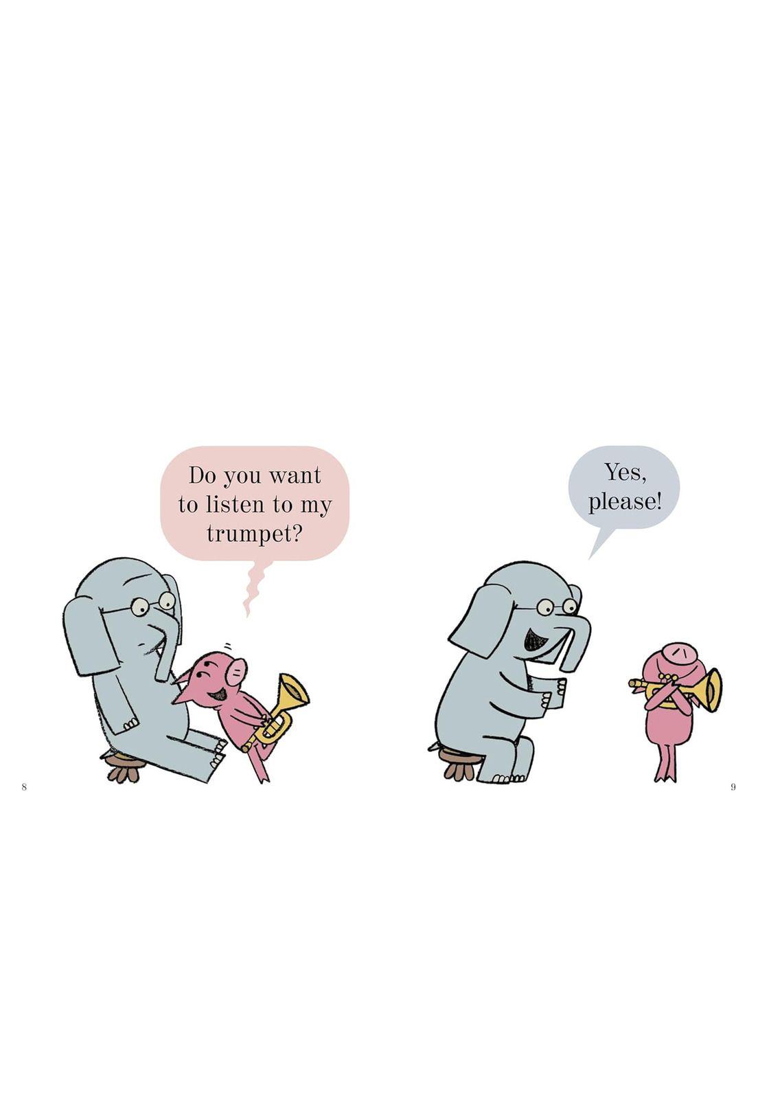 Libro Inglés Elephant & Piggie Listen to Trumpet Hardcover-2