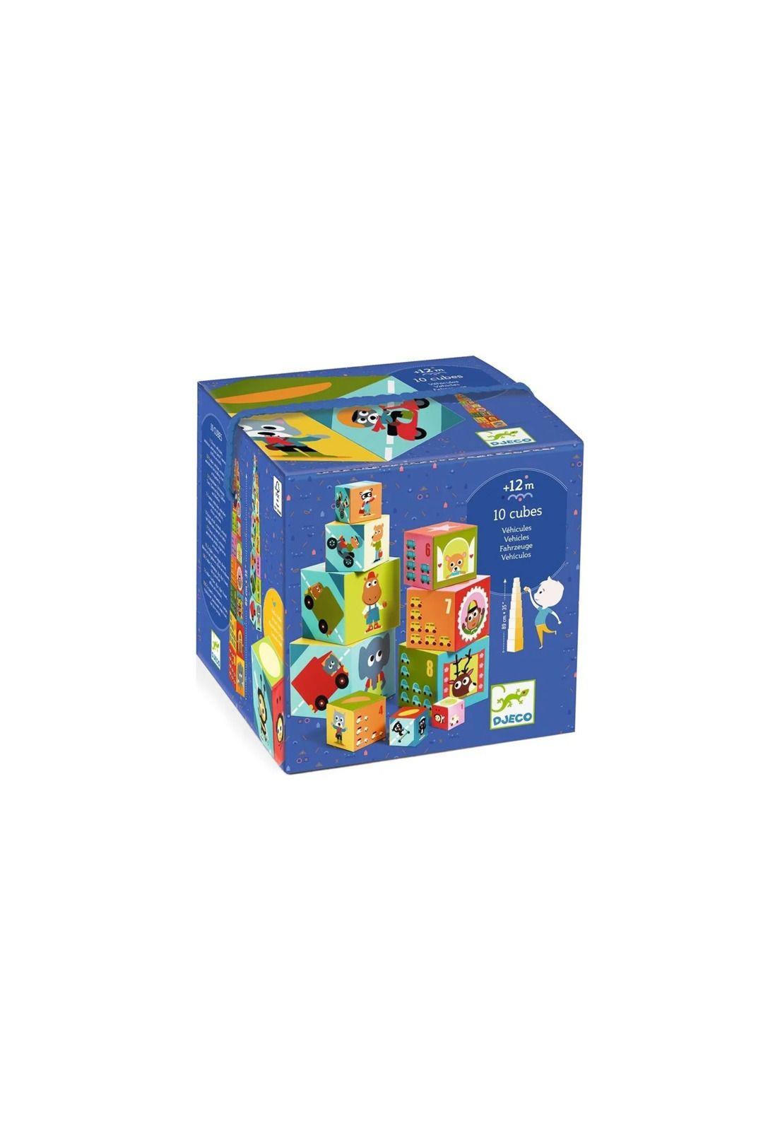 Cubos Apilables Vehículos Bebés Djeco-2