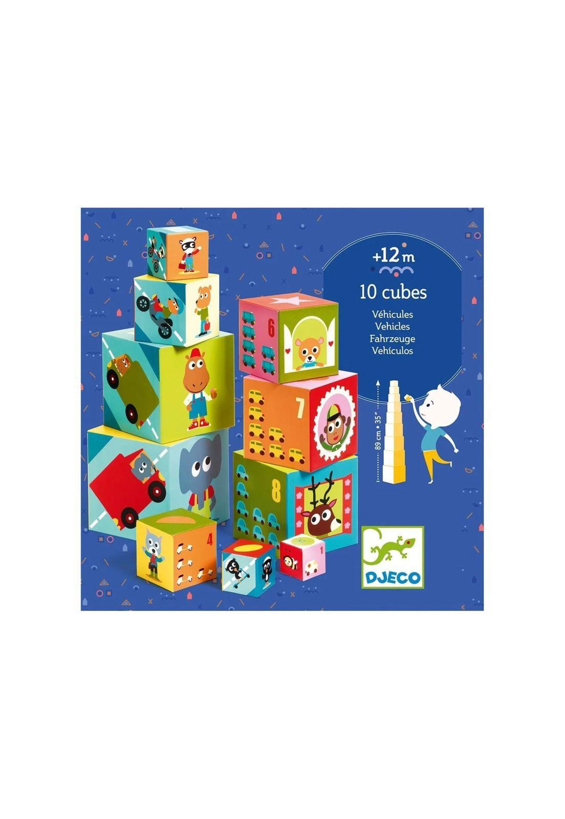 Cubos Apilables Vehículos Bebés Djeco-4
