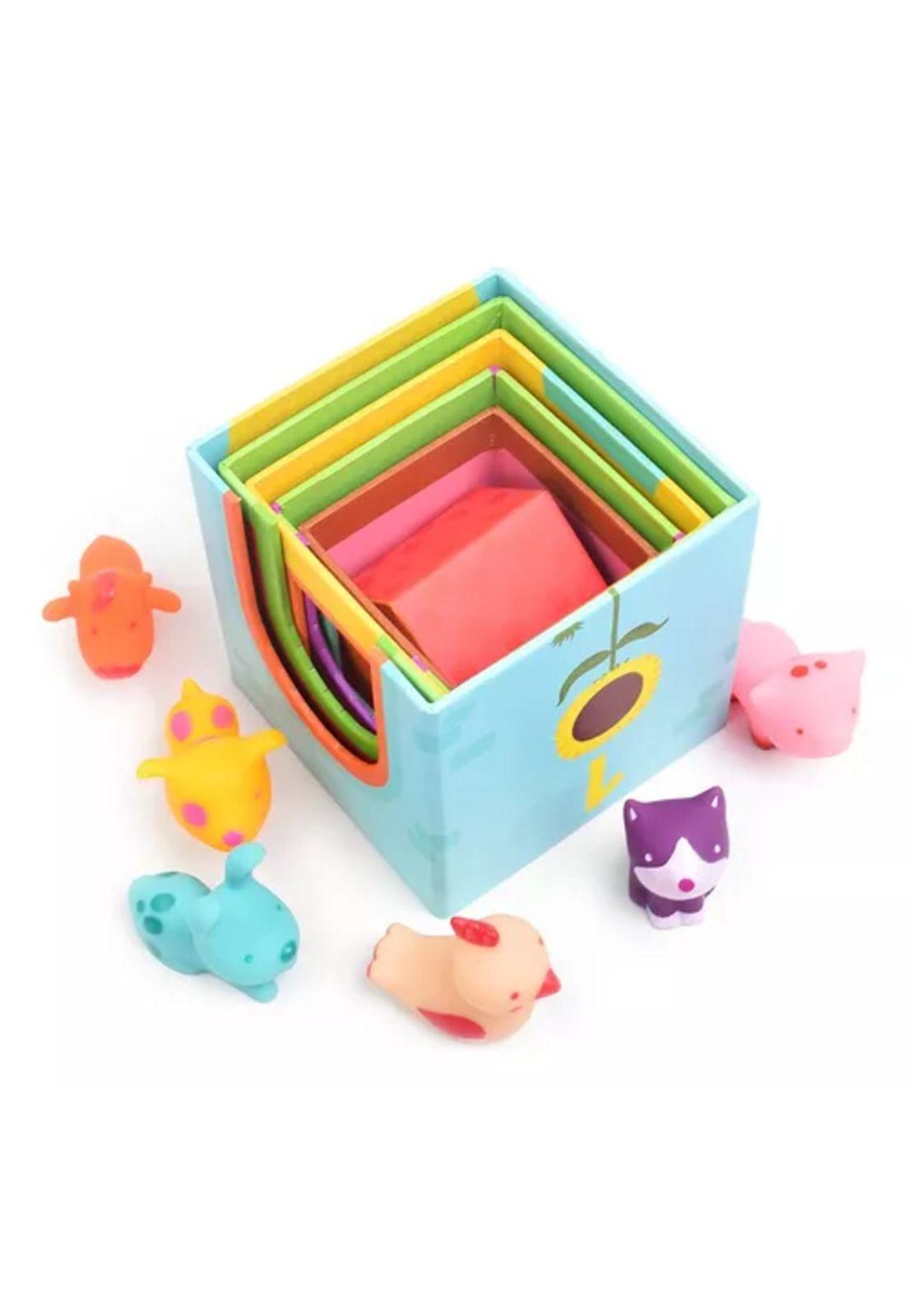 Cubos Apilables Animalitos Topanifarm Djeco-3