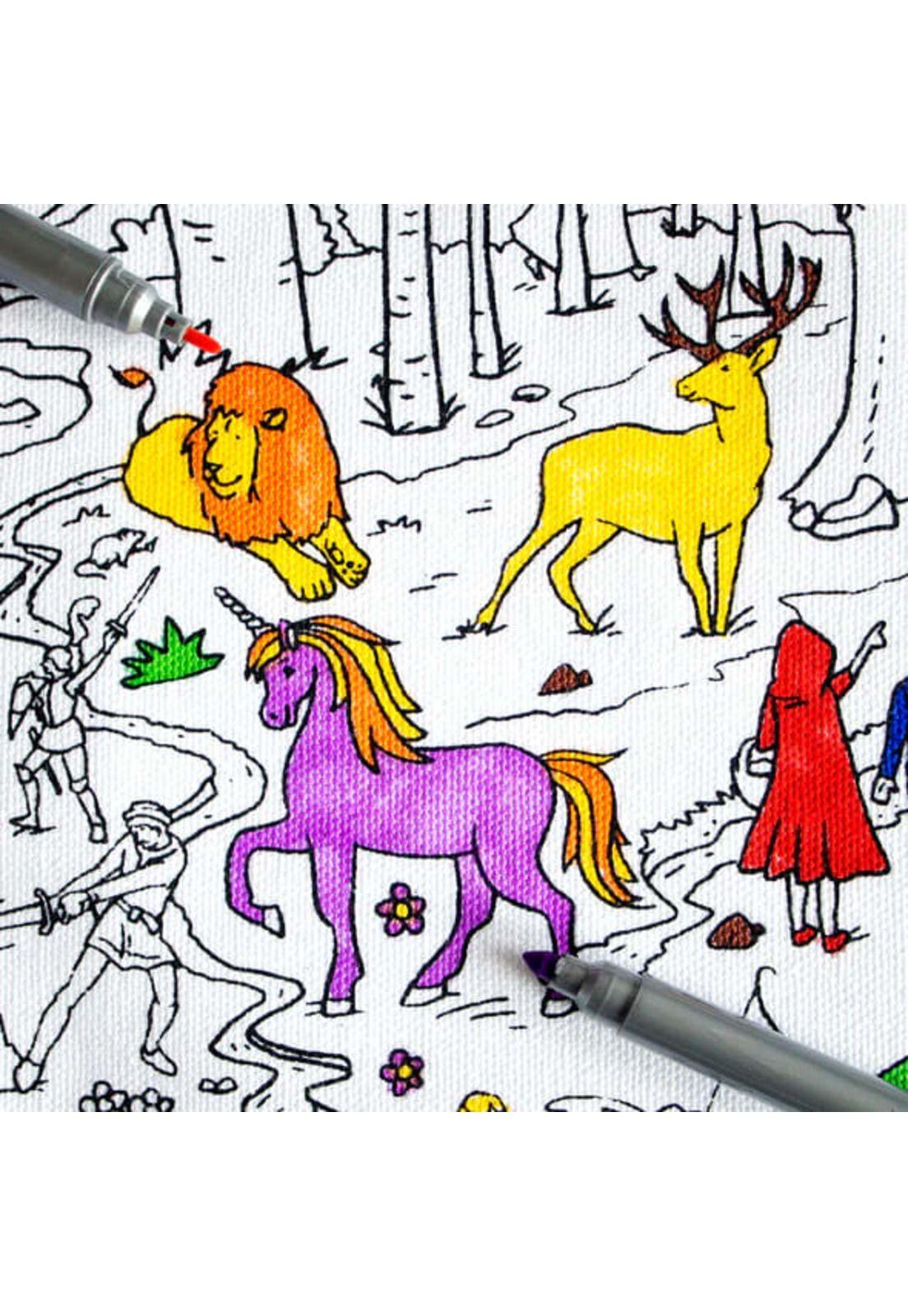 Mantel para Colorear Fairy Tales Doodle-2