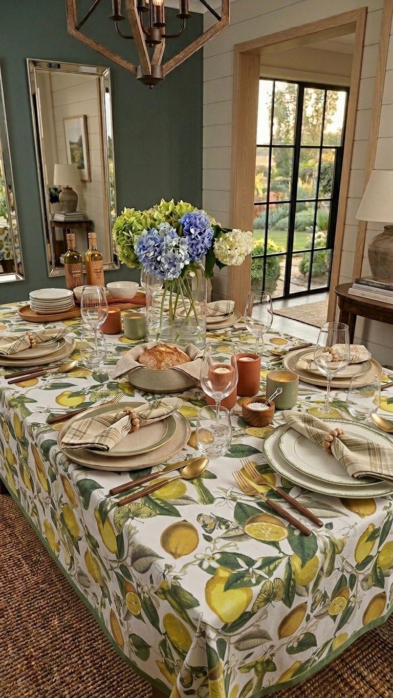 Mantel Limones Antiderrame 180x270 Tischdecke-3