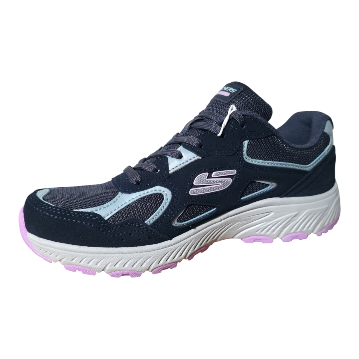 Zapatilla Skechers Mujer Urbana Azul Marino Con Celeste-2