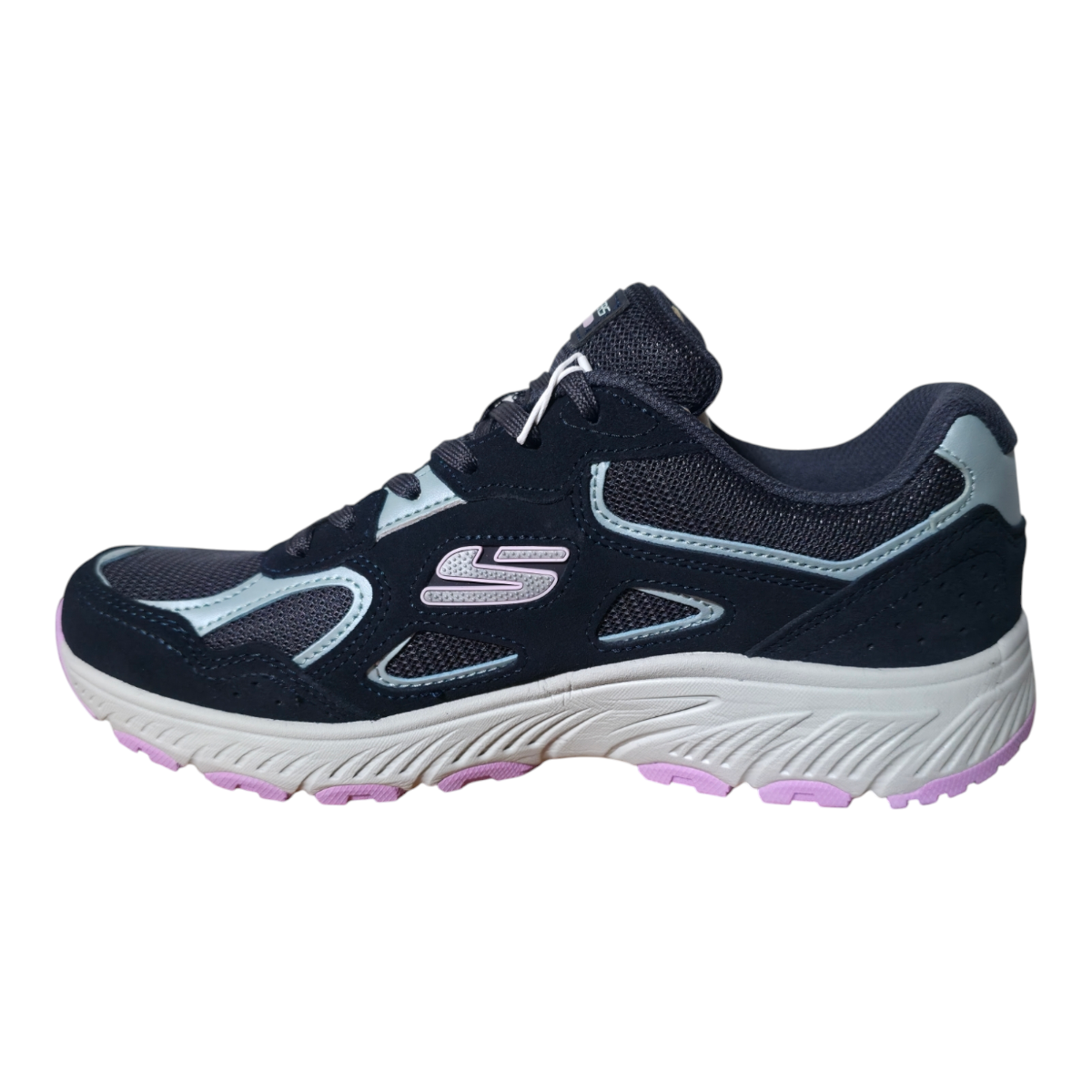 Zapatilla Skechers Mujer Urbana Azul Marino Con Celeste-3