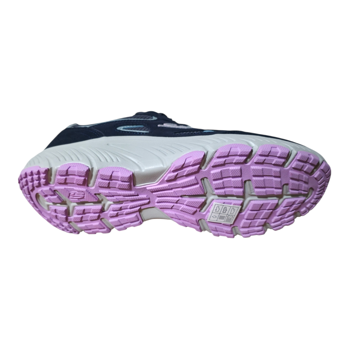 Zapatilla Skechers Mujer Urbana Azul Marino Con Celeste-5