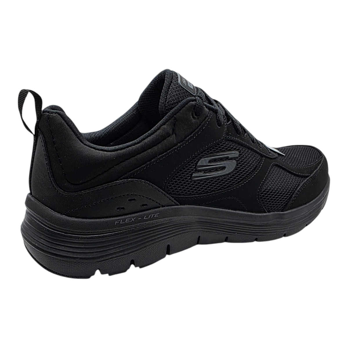 Zapatilla Skechers Negro Malla Hombre-2
