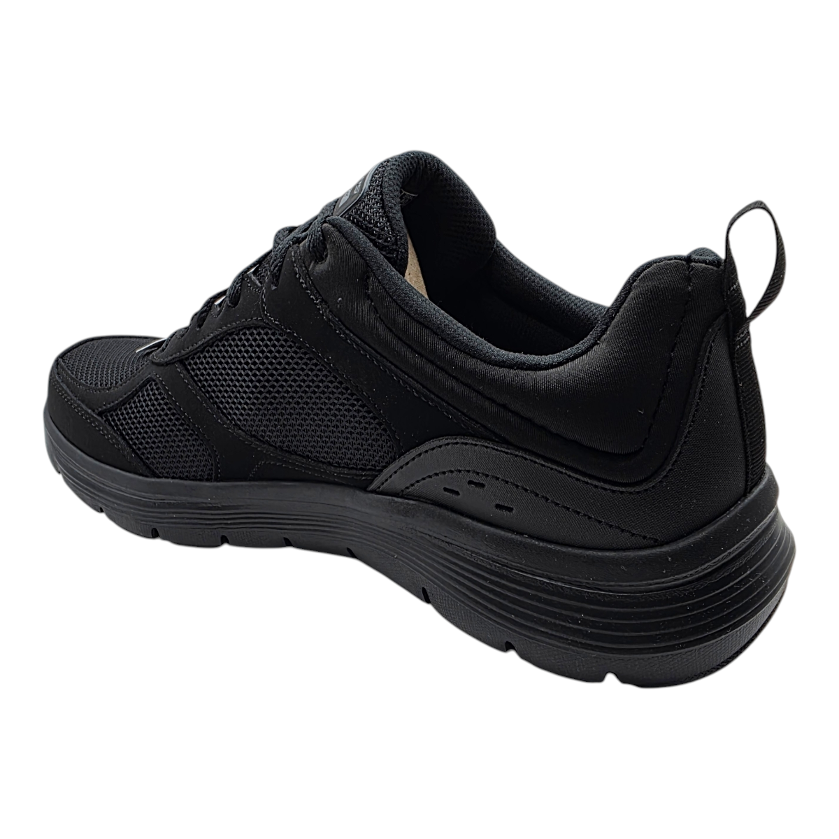 Zapatilla Skechers Negro Malla Hombre-4