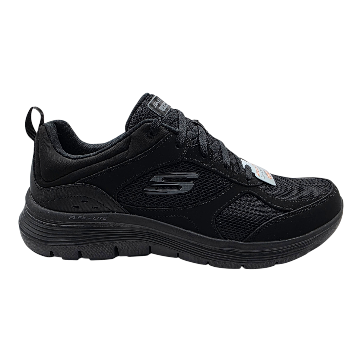 Zapatilla Skechers Negro Malla Hombre-5