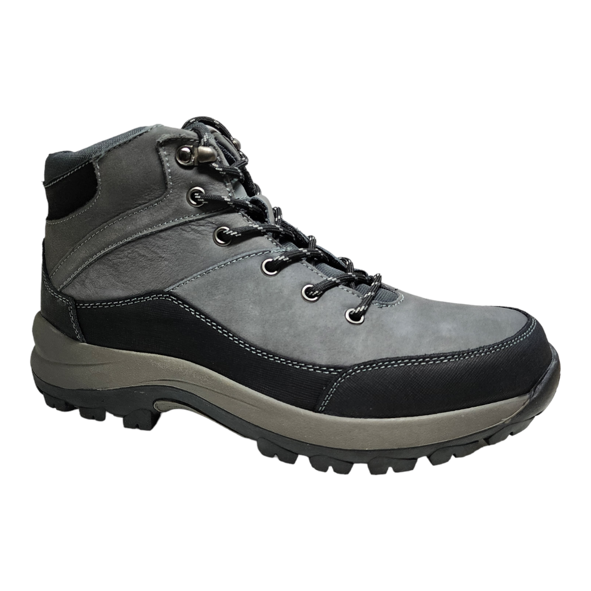 Zapatilla Caña Hombre Natgeo Gris y Negro-0