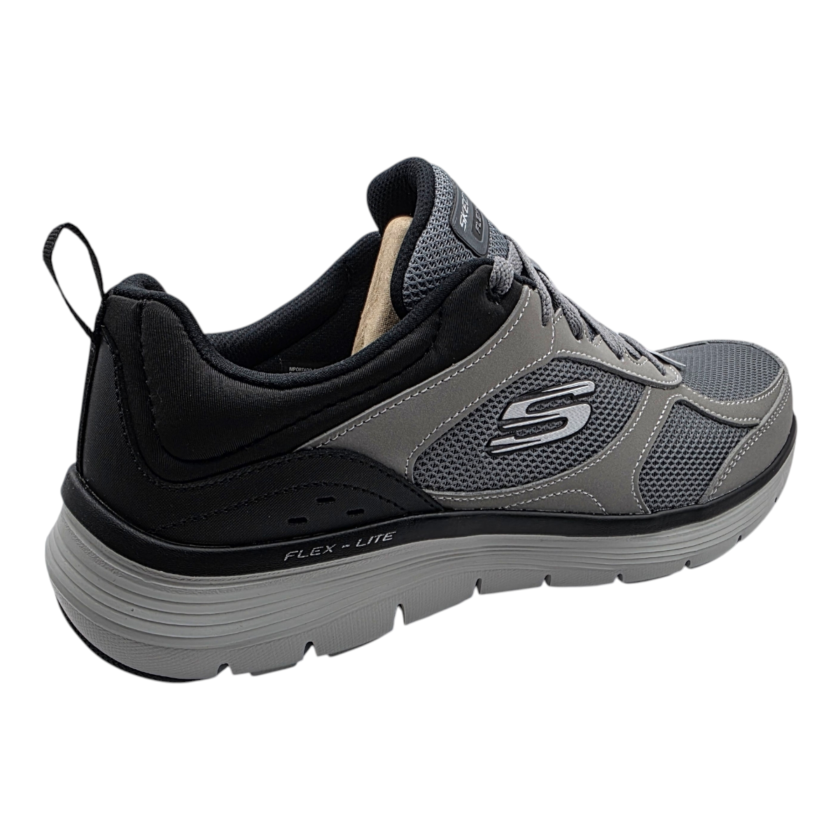Zapatilla Skechers Gris Malla Hombre-2