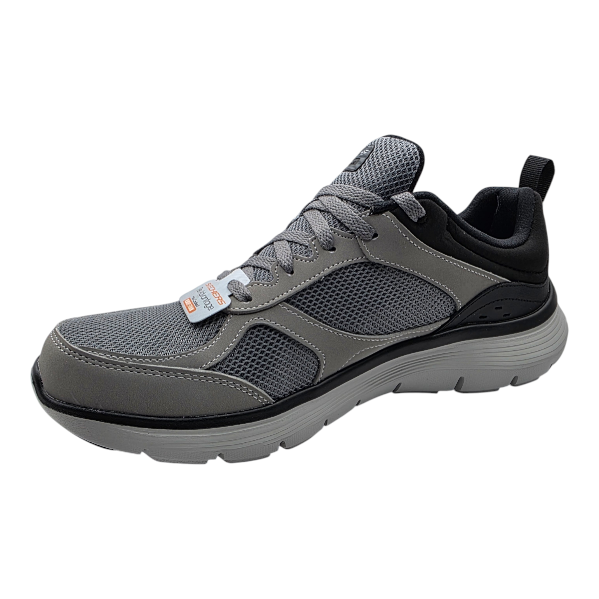 Zapatilla Skechers Gris Malla Hombre-4