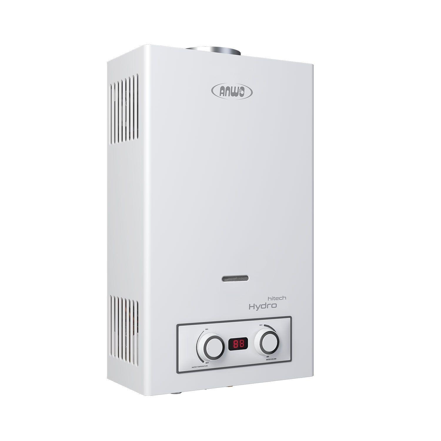 Calefón Anwo 8 Litros Gas Licuado Tiro Natural Hitech Hydro 16 VAN8LTS-TN LPG-0