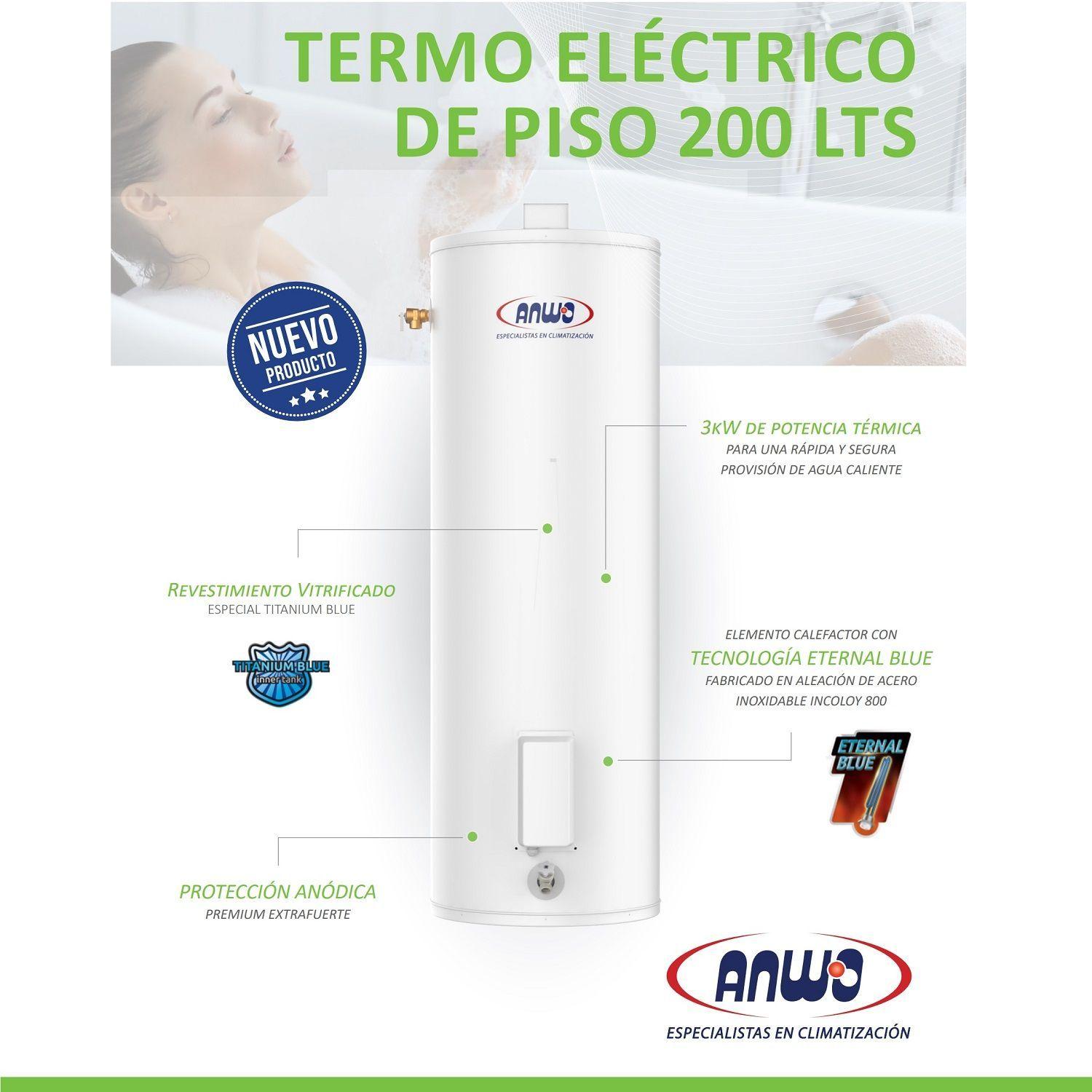 Termo Eléctrico 200 Litros de Piso Anwo VAN200LTS-3