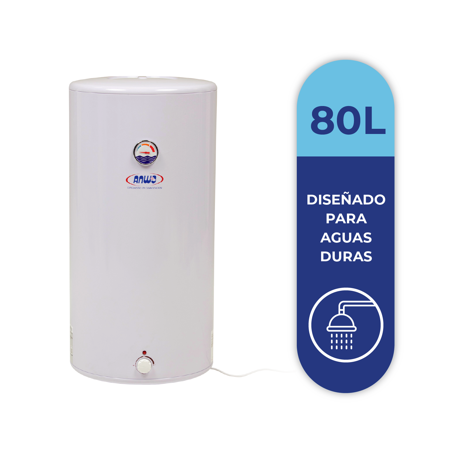 Termo Eléctrico Anwo 80 Lts. Mural 1.7 Kw VAN80LTS-0