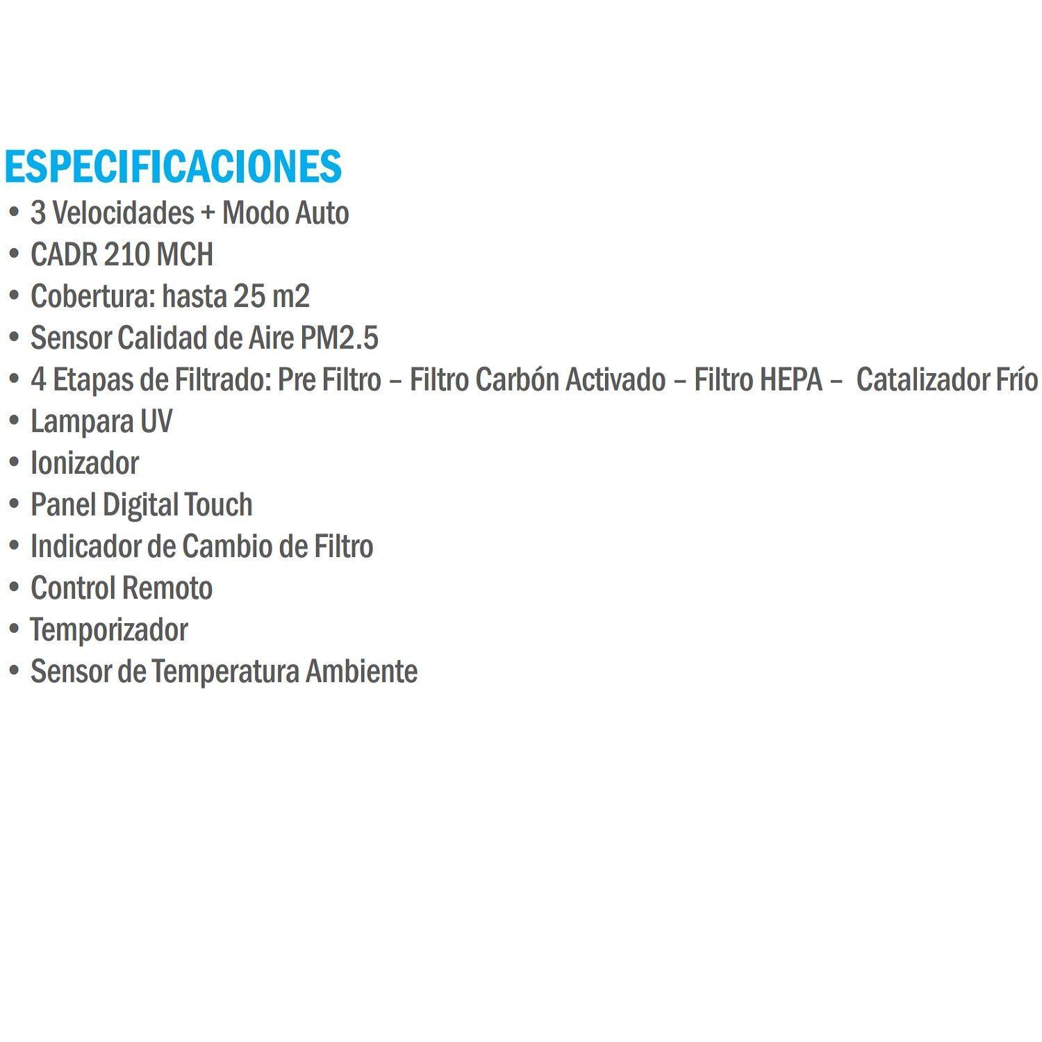 Purificador de aire Anwo PAH-210 Cuatro Etapas-2