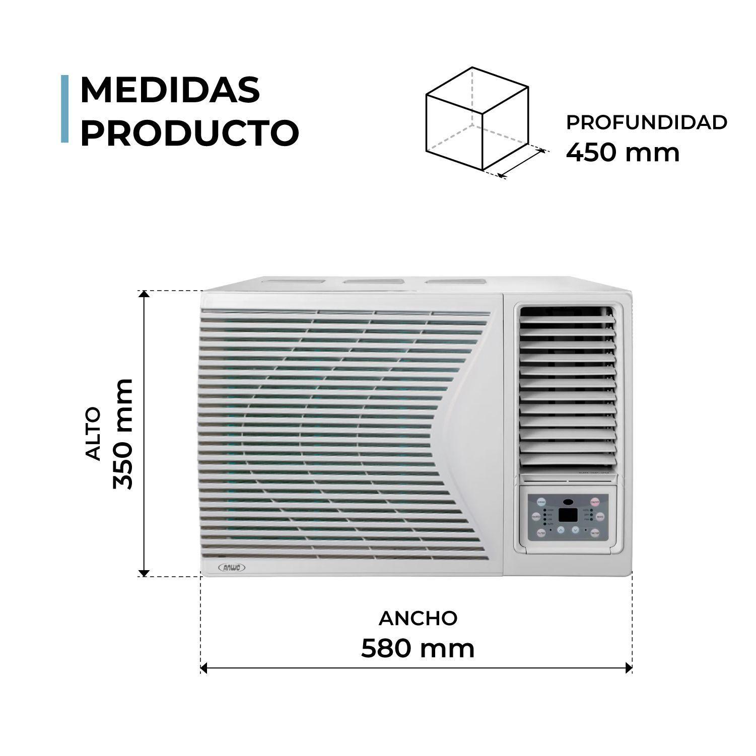 Aire Acondicionado Ventana Anwo 9000 BTU GEVR9ECO-R32-N-4