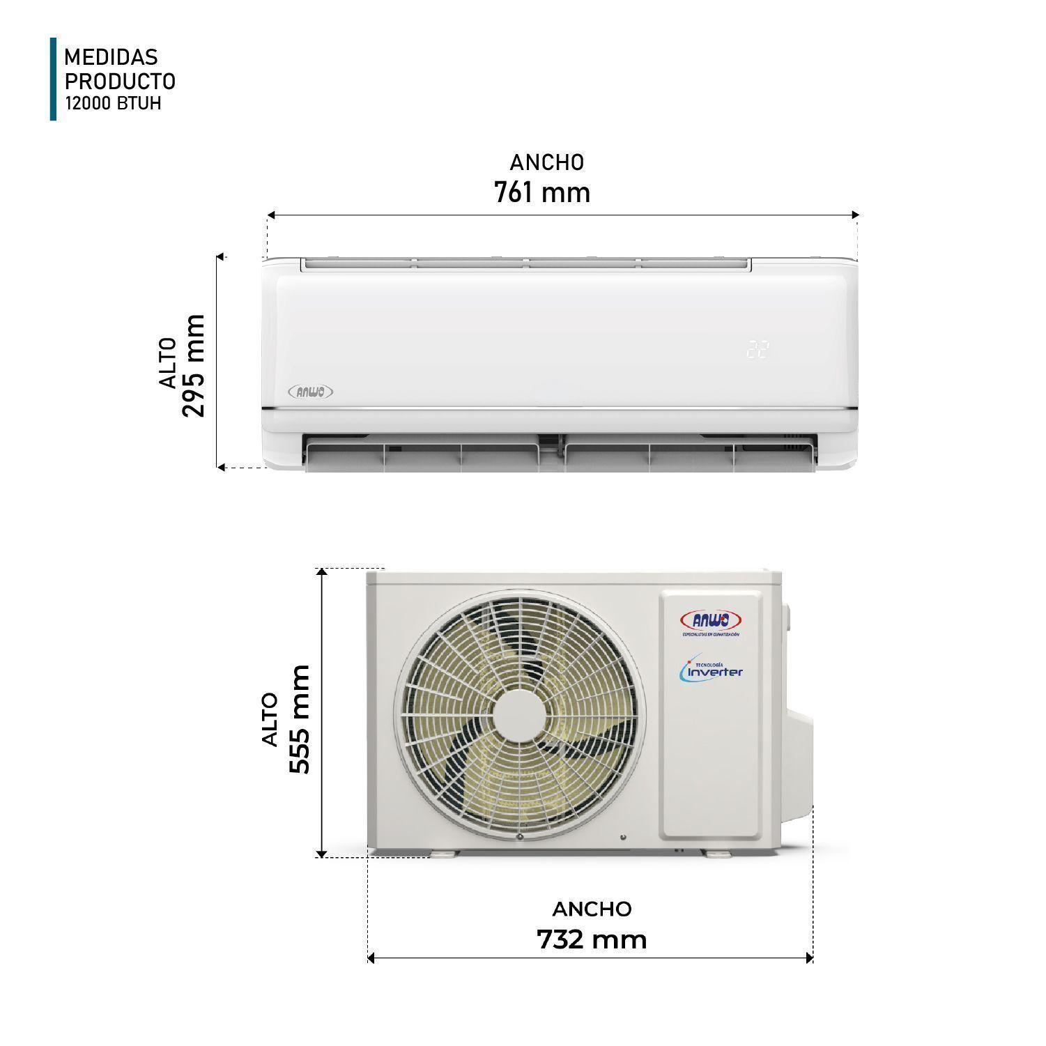 Aire Acondicionado Split Anwo Inverter New ECOFLOW 12000BTU c WF-3