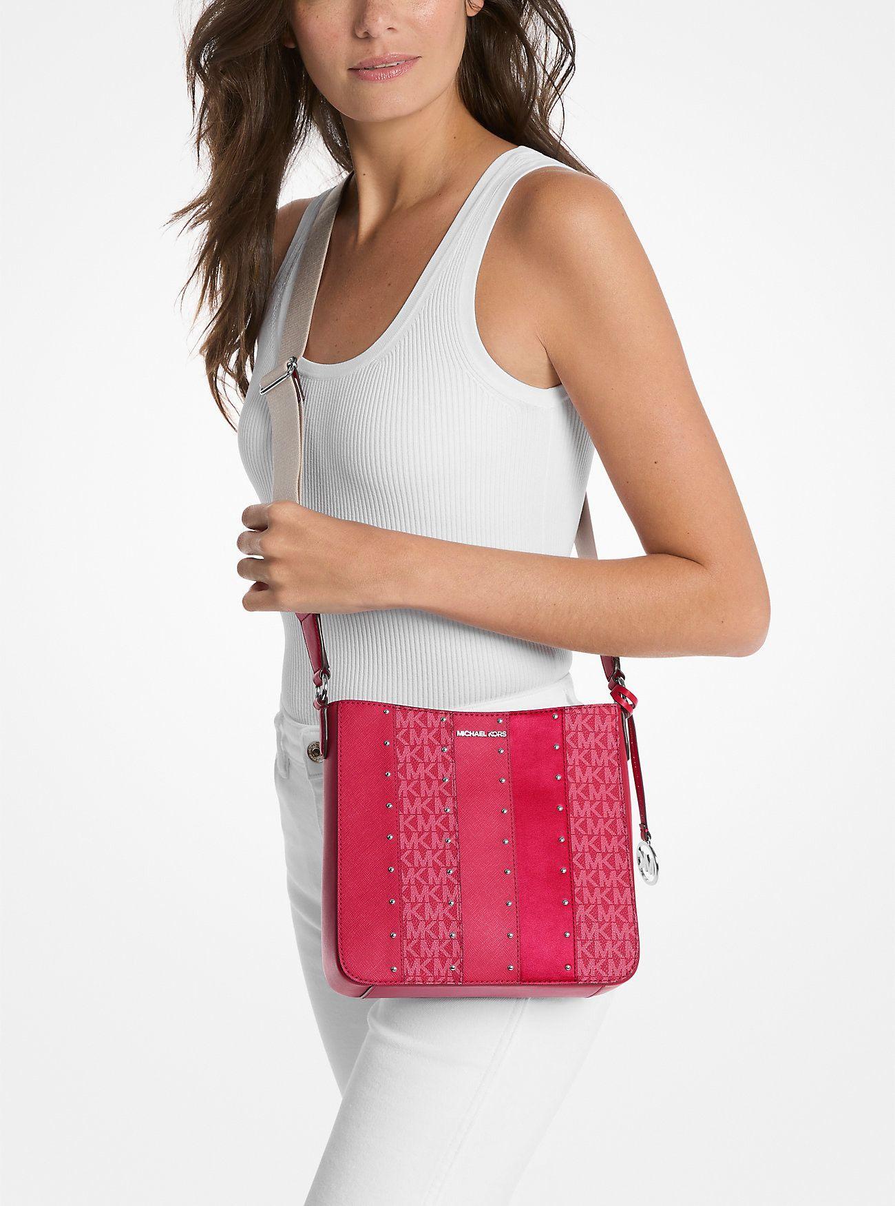 Cartera Michael Kors Studded Patchwork Sky Blue-2