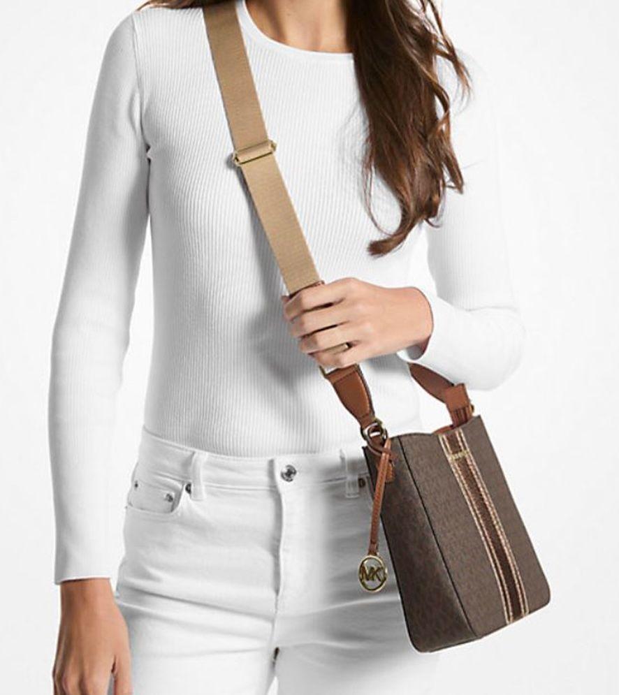 Cartera Michael Kors Metallic Messenger-3